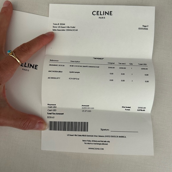 Celine Celine Paris Robe cocktail draper Gown with Embellished Bow - Picture 10 of 11